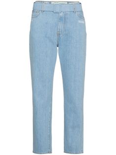 Off-White укороченные джинсы средней посадки