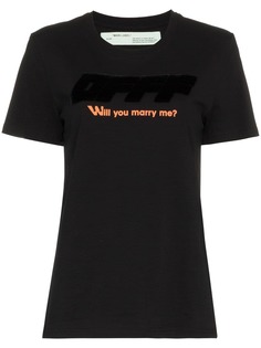 Off-White футболка Will You Marry Me?