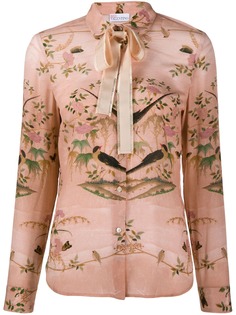 Red Valentino рубашка с цветочным принтом
