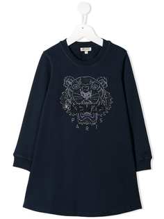 Kenzo Kids платье-свитер с вышивкой