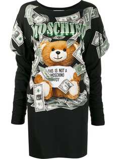 Moschino платье-толстовка Teddy Bear с принтом