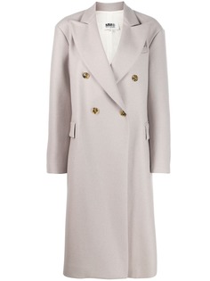 Mm6 Maison Margiela двубортное пальто миди