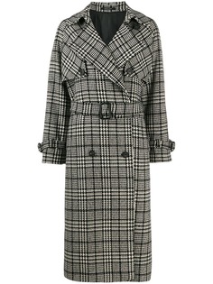 Tagliatore checked trench coat