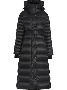 Burberry пуховое пальто с капюшоном