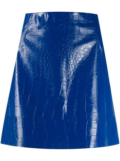 Pinko croc-effect zip mini-skirt