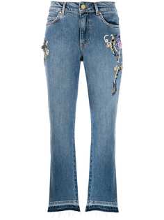 Escada Sport укороченные джинсы с вышивкой