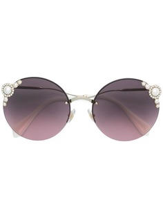 Miu Miu Eyewear pearls collection round shape sunglasses