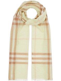 Burberry легкий шарф в клетку