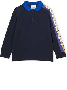 Burberry Kids рубашка-поло с длинными рукавами и логотипом