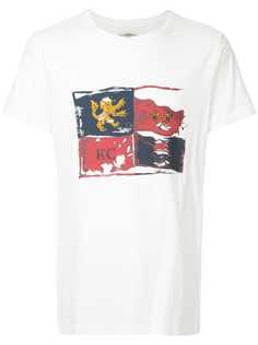 Kent & Curwen футболка с принтом флагов и эффектом потертости