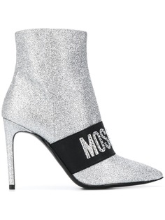 Moschino ботильоны с блестками и логотипом