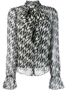 Diane von Furstenberg блузка Tina с завязками на воротнике