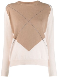 Peserico приталенный свитер с контрастной отделкой