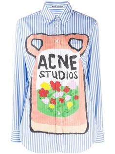 Acne Studios рубашка в полоску с логотипом