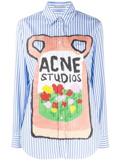 Acne Studios рубашка в полоску с логотипом