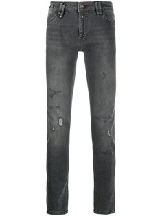 Philipp Plein джинсы с эффектом потертости