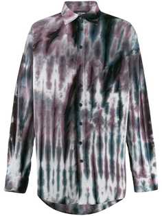 Dsquared2 вельветовая рубашка с принтом тай-дай