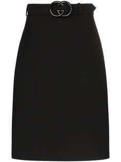Gucci GG belted midi skirt