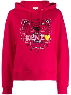 Kenzo embroidered tiger hooded sweatshirt