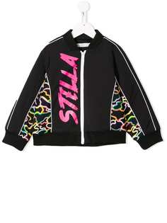 Stella McCartney Kids куртка-бомбер с логотипом