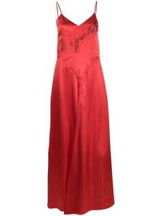 Mm6 Maison Margiela glitter logo slip dress