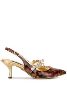 Dolce & Gabbana embellished tortoiseshell pumps
