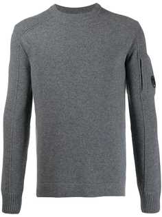 CP Company джемпер с круглым вырезом и линзой на рукаве