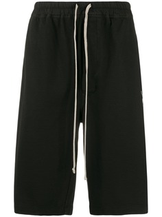 Rick Owens DRKSHDW drawstring logo print shorts