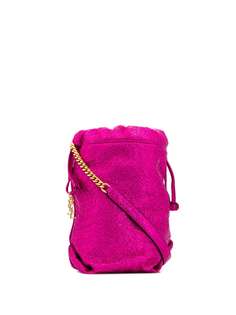Saint Laurent small teddy lame bucket bag