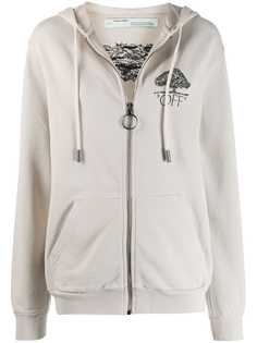 Off-White arrows printed zipped hoodie