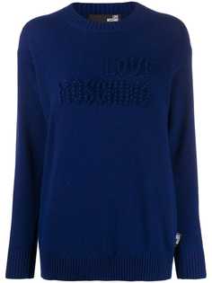 Love Moschino джемпер с вышитым логотипом