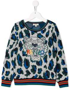 Kenzo Kids animal print jumper