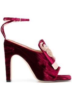 Sergio Rossi embellished velvet sandals