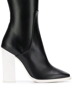 Lanvin ботильоны на контрастном каблуке