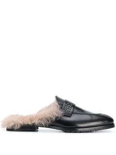 Peserico fur-trimmed slip-on loafers