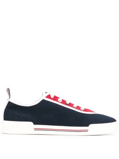 Thom Browne 4-Bar Paper Label Canvas Trainer