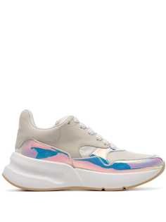 Alexander McQueen массивные кроссовки с эффектом металлик