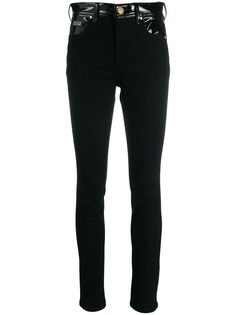 Versace Jeans Couture брюки скинни с контрастными вставками