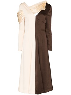 Rejina Pyo платье миди в стиле колор-блок с разрезом