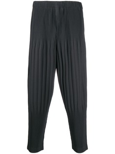 Homme Plissé Issey Miyake брюки со складками и низким шаговым швом