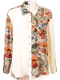 Burberry floral-print colour-block shirt
