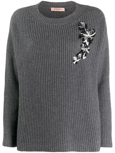 Twin-Set flower appliqué jumper
