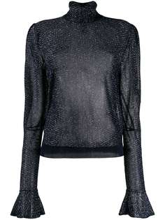 Chloé прозрачная блузка с эффектом металлик