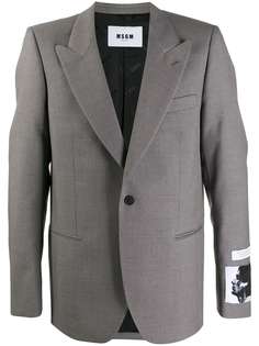 MSGM graphic patch blazer jacket