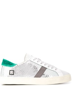 D.A.T.E. metallic low top sneakers