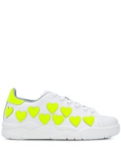Chiara Ferragni neon hearts sneakers