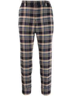 Closed check cropped trousers