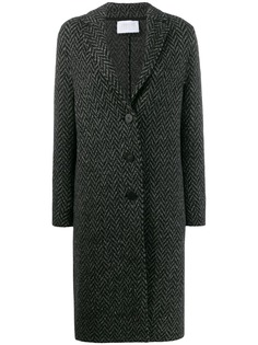 Harris Wharf London herringbone buttoned coat