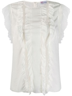 Red Valentino топ с оборками