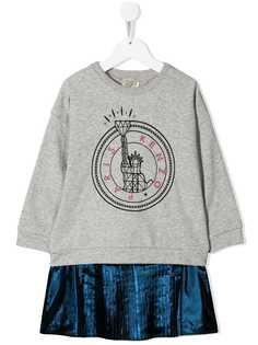 Kenzo Kids metallic contrast dress